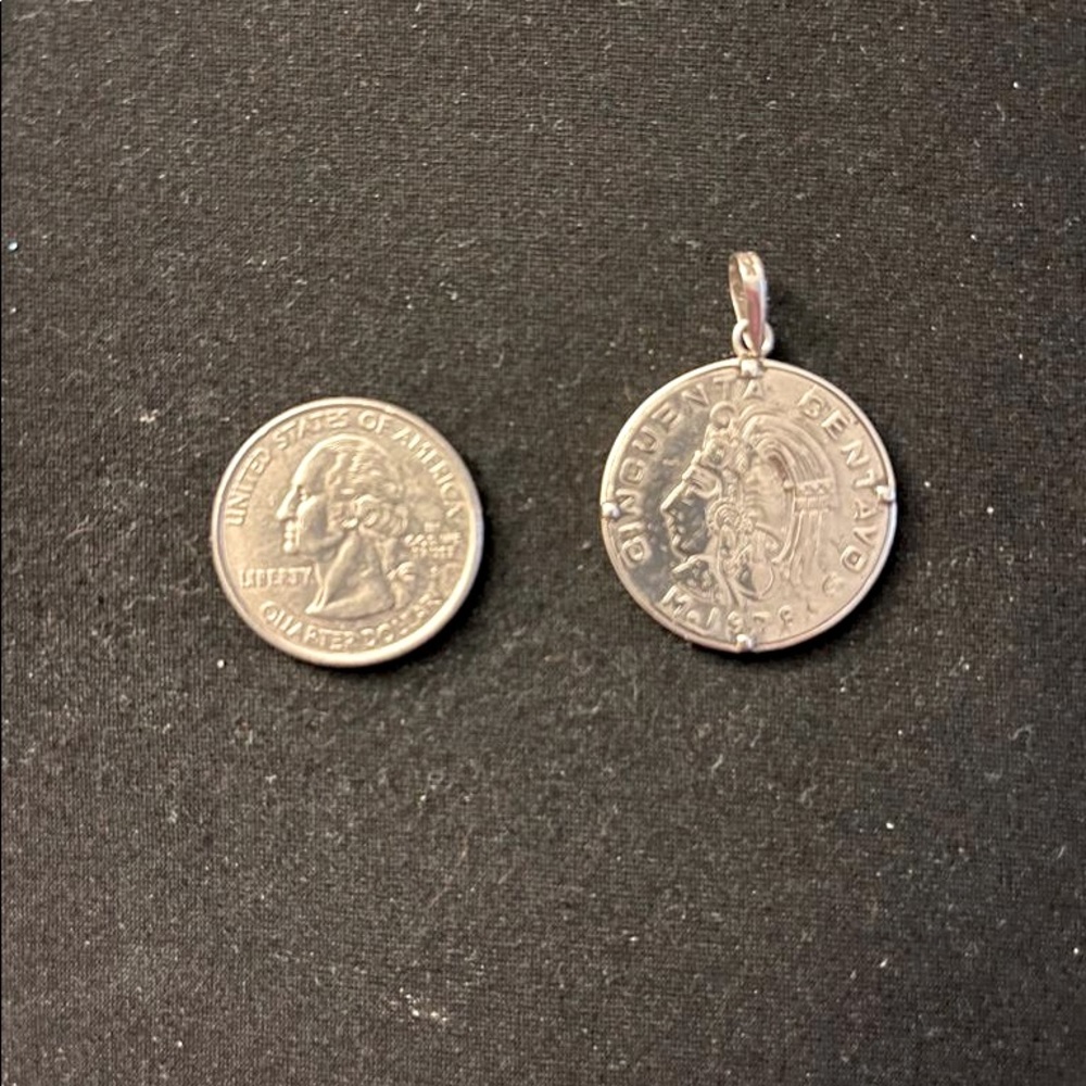 Silver 925  Aztec ruler “Cuauhtémoc” pendant